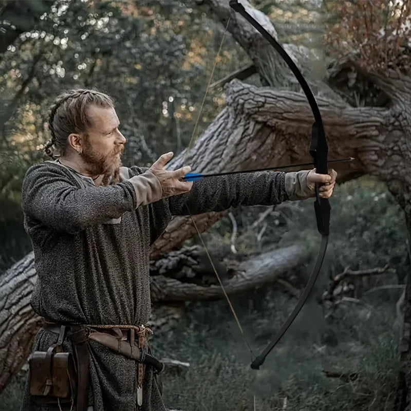 30 Pound Right-handed Detachable Black Straight Bow Suitable for Hunting and Shooting Practice Portable Design Holiday Gift