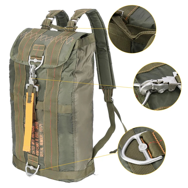 Durable All-purpose Backpack Lightweight Carryall Parachute Bag For Outdoor Hunting Trips Hiking School Carry Adventures