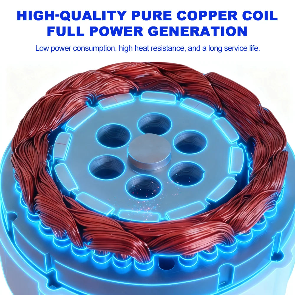 US Delivery of 3000W Horizontal Turbine 12V/24V/48V Low-Noise Household 220V From