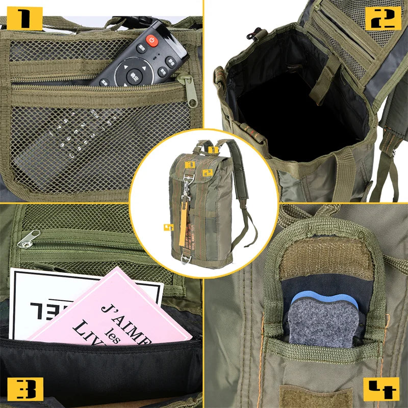 Durable All-purpose Backpack Lightweight Carryall Parachute Bag For Outdoor Hunting Trips Hiking School Carry Adventures