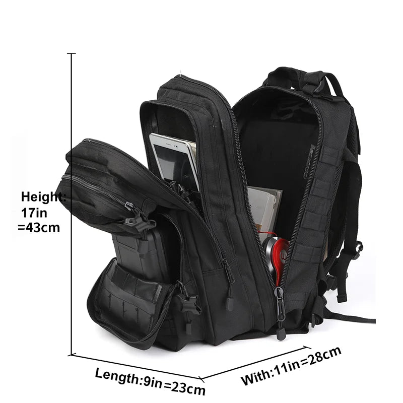 LQARMY 30L Men Backpacks 1000D Nylon Waterproof Backpack Outdoor Tactical Backpacks Camping Hunting Backpacks Bag