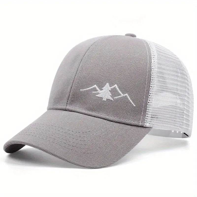 2024 new color matching baseball cap protective men's net cap sports fashion sunshade cap breathable sunscreen cap