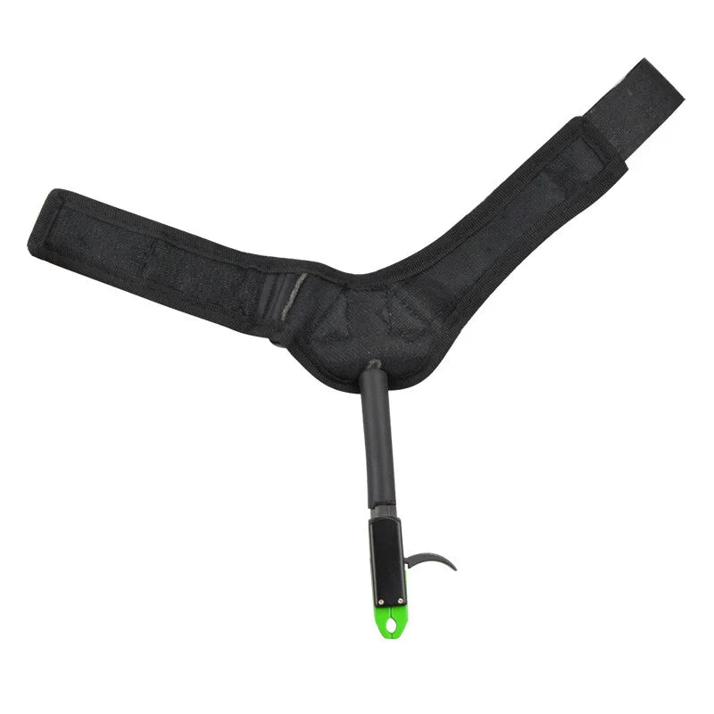 Wrist Release Archery Aid 80lb Withstand Aluminum Cloth Strap Trigger for Compound Bow Hunting Outdoor Sports