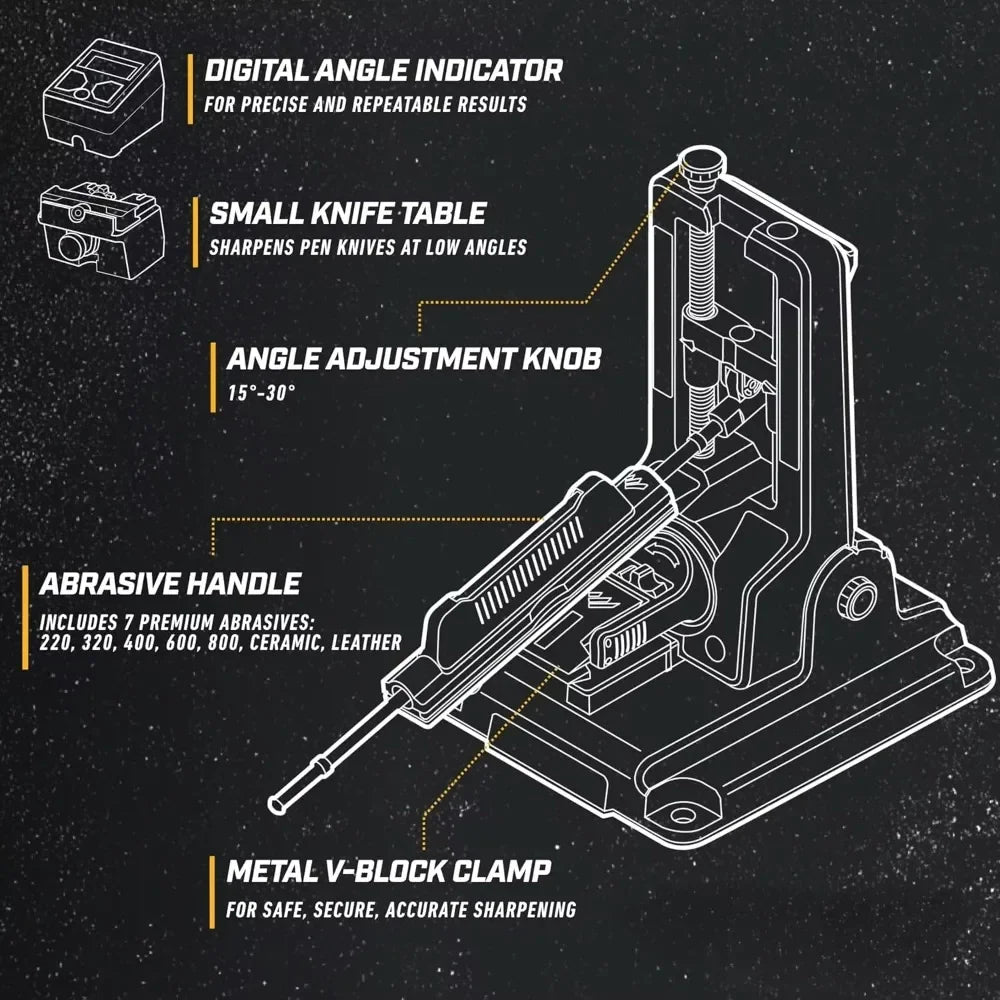 HOME-Hot Sale.Professional Precision Adjust Knife Sharpener - Adjustable Knife Sharpening Kit for Pocket, Hunting, Kitchen, Serr
