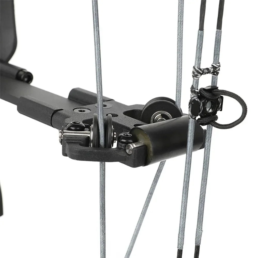 Compound Bow Dual-Use Shooting Set 40-70Lbs Adjustable Draw Weight 80% Let-off 20 Inch Axle to Axle Alloy Frame Supports Steel Ball & Arrow Shots for Adult Outdoor Target Practice Small Game Hunting Sports Gear