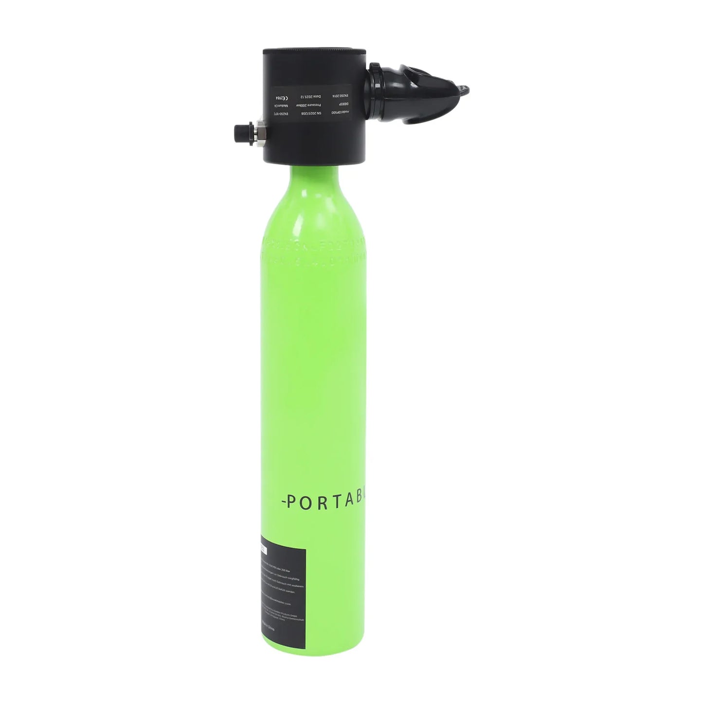 0.5L Mini Underwater Diving Tank Kit, Single Respirator Bottle Valve, Water Snorkelling Lung Tank for Diving