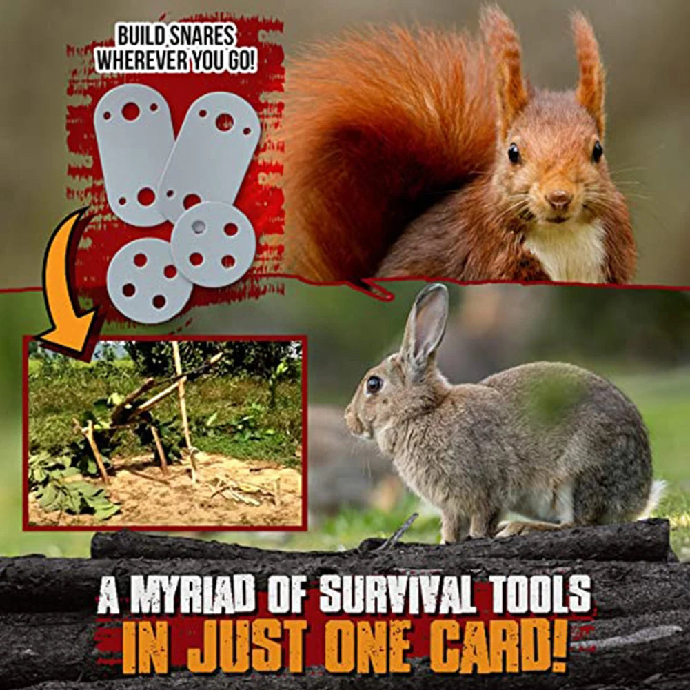 Portable Outdoor EDC Multi Tools Survival Fishing Hook Card for Camping Hiking Fishing Survival Fishing Hook Card