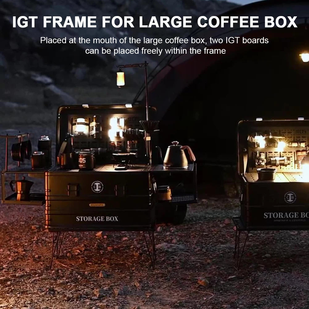Aluminum Alloy Outdoor Camping box Carbon Steel Table Plate Combination Cargo box Outdoor Camping Multifunctional Folding box