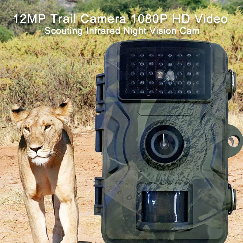 Hunting Trail Camera Waterproof Hunting Camera Motion Activated Infrared Night Vision Security Cam Outdoor Wildlife Photo Traps