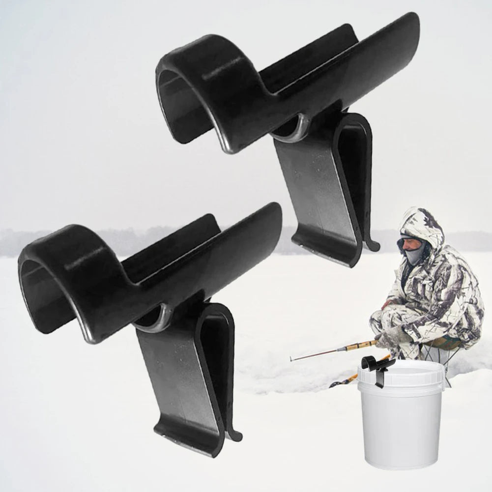2 Pcs Fishing Rod Rack Fishing Pole Holder Multifunctional Bucket Rod Holder Fishing Rod Tool Ice Fishing Pole Rod Racks