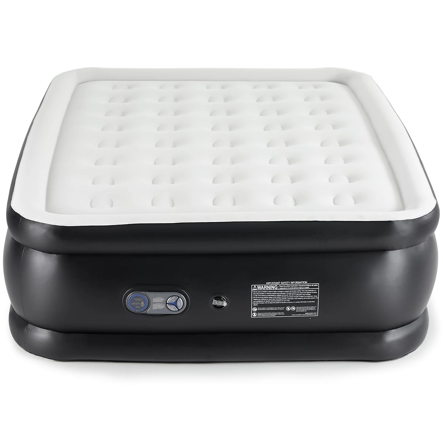 MCQ Queen Air Mattress 22IN Tall Inflatable Blow Up Airbed with Built-in High Capacity Pump Air Bed for Home or Camping