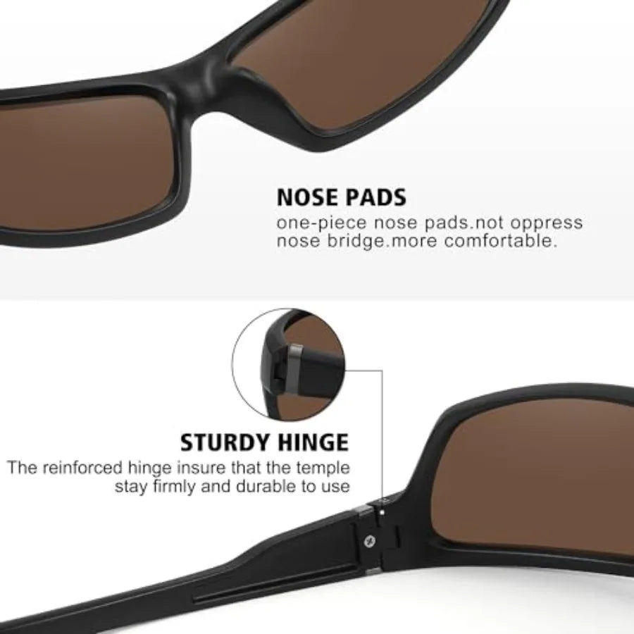 MEETSUN Polarized Sports Sunglasses for Men Women Wrap Around Driving Cycling Golf Fishing Sun Glasses UV400 Protection