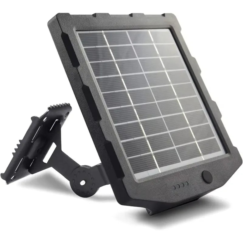 Trail Camera Solar Panel Kit 12V/1A 6V/1.5A with Build-in 2000mAH Rechargeable Lithium Battery IP66 Waterproof Hunting Accessory