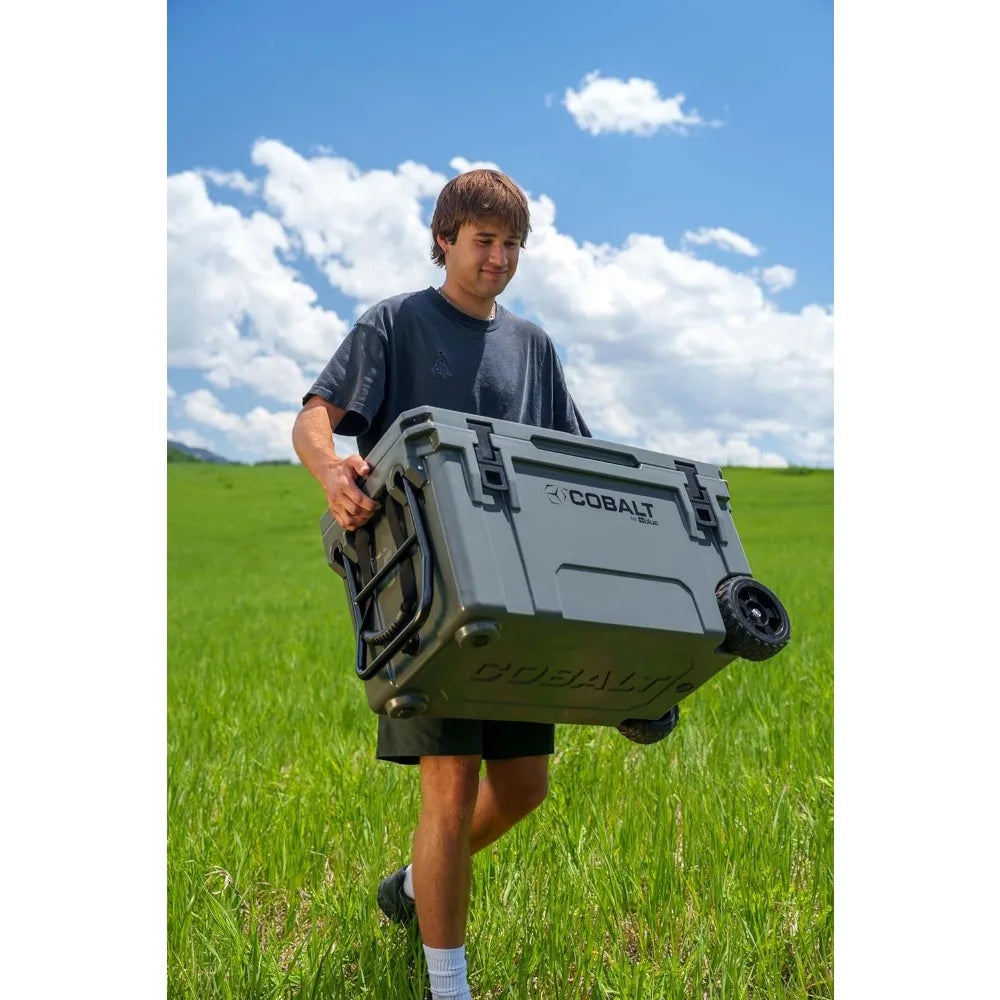 55 Quart Roto Molded Super Ice Cooler | Large Ice Chest Holds Ice Up to 3 Days |