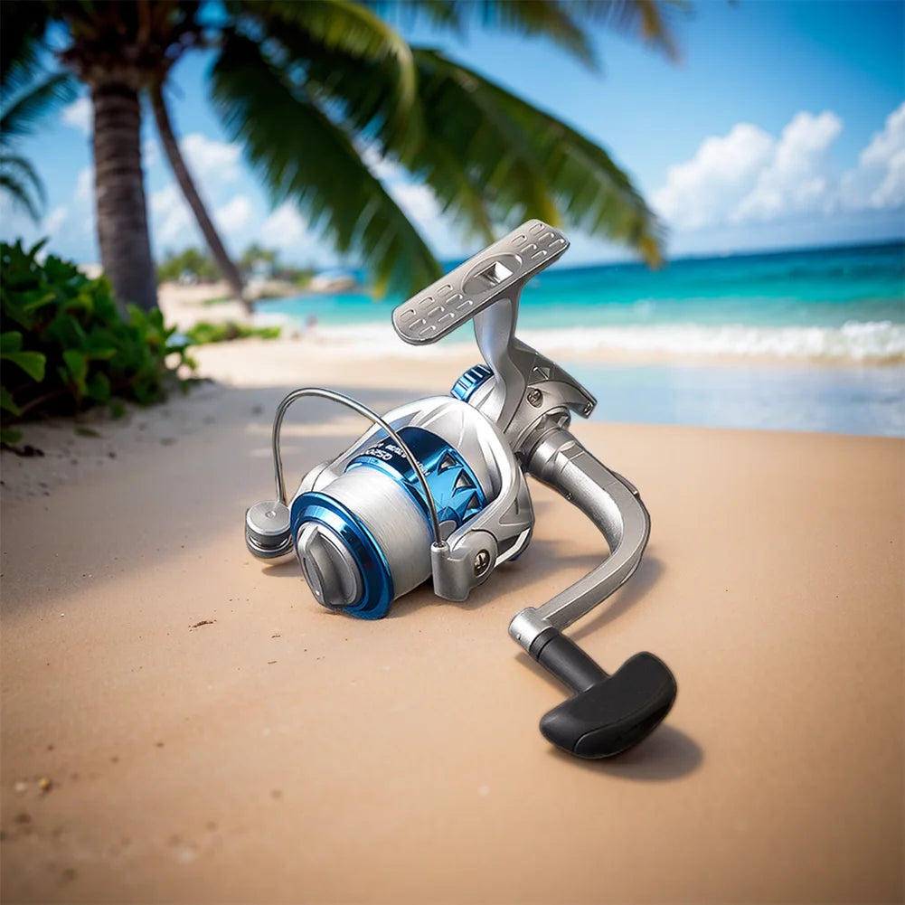 Fishing Reel Metal Spool Spinning Fishing Reel 5.2/1 Gear Ratio All Purpose Fishing Spinning Reel for Freshwater Saltwater