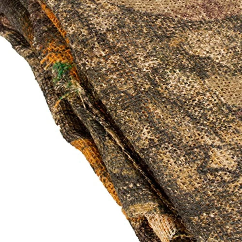 Camo Burlap Ground Blind Material Weather Resistant 12ft Long 54in Wide Durable Concealment Fabric Easy Setup Hunting