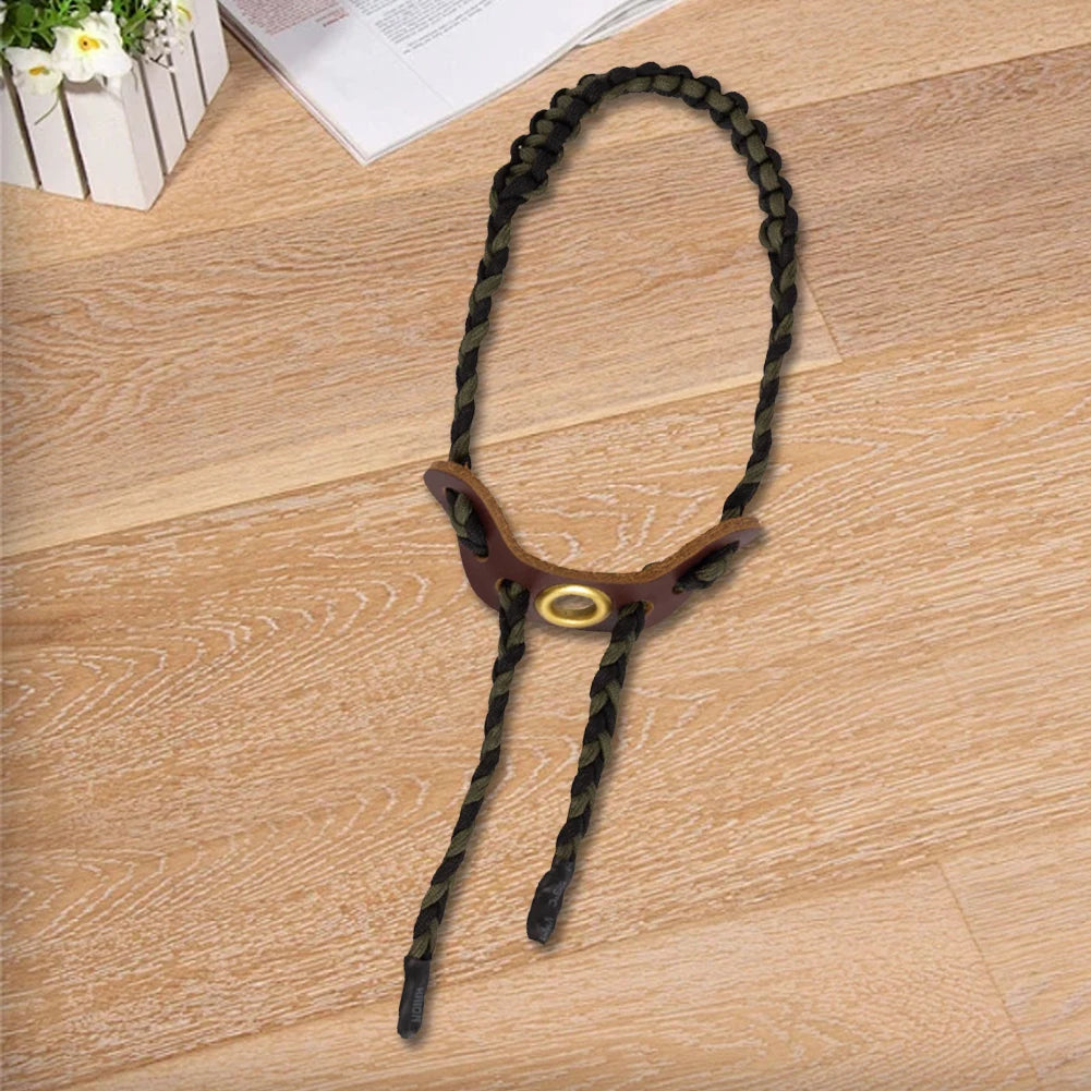 Archery Bow Wrist Sling Braided Bow Cord Adjustable Bow Handle Sling Braided Archery Bow Strap for Shooting Hunting