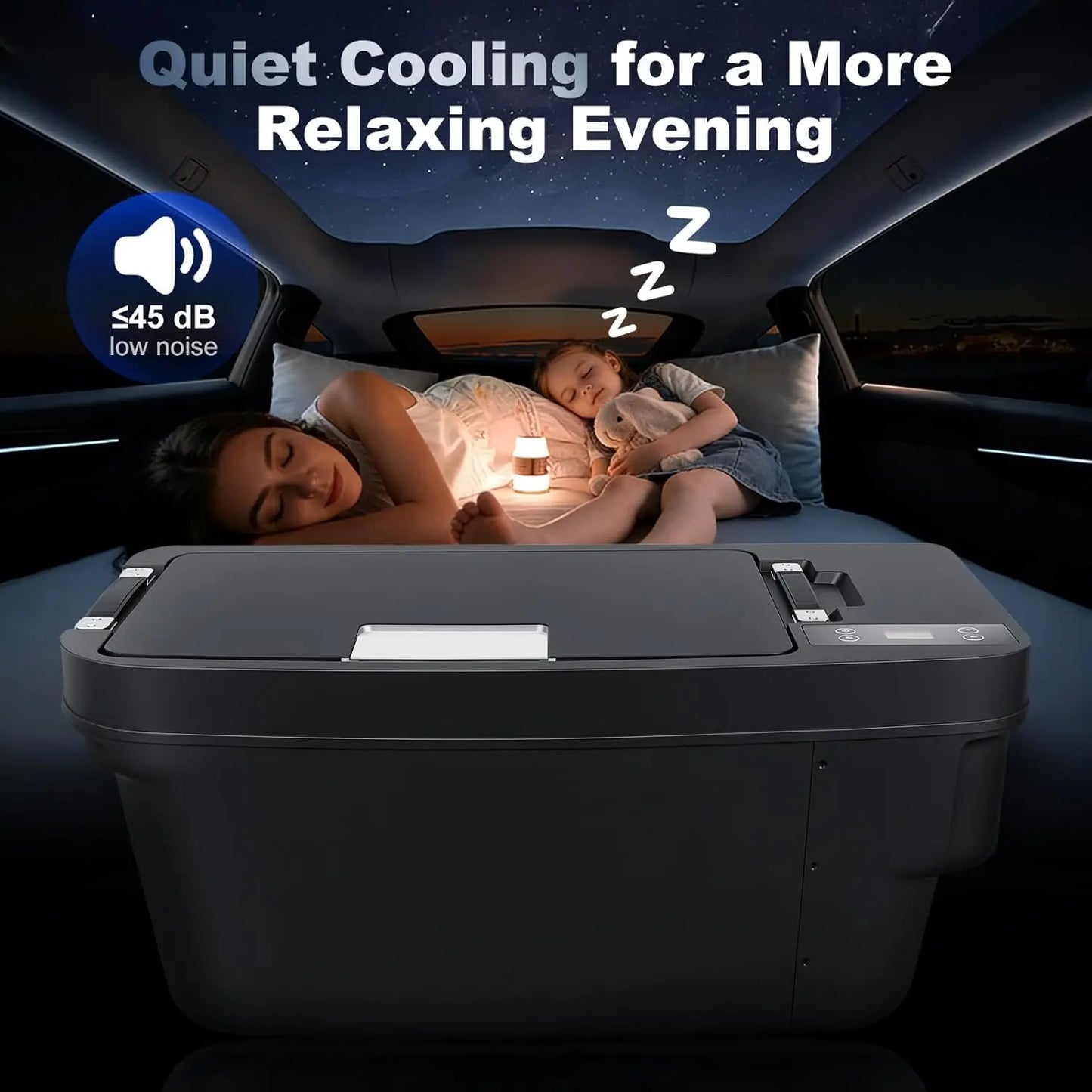 Portable Freezer 35QT (33L) for Electric SUV Trunk, -7.6°F to 50°F 12V Vehicle Refrigerator with App Control, 12&24V DC Cooler for Camping, Shopping, Road Trips, Home