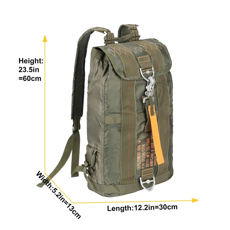 Durable All-purpose Backpack Lightweight Carryall Parachute Bag For Outdoor Hunting Trips Hiking School Carry Adventures