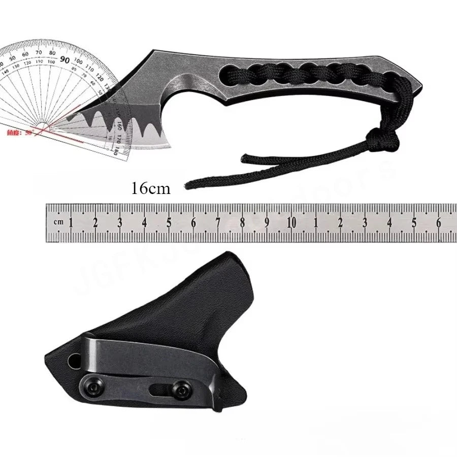 Multi-functional Small Axe Durable D2 Steel, An Outdoor Tactical Camping EDC Practical Cutting Knife Exploration Survival Tool