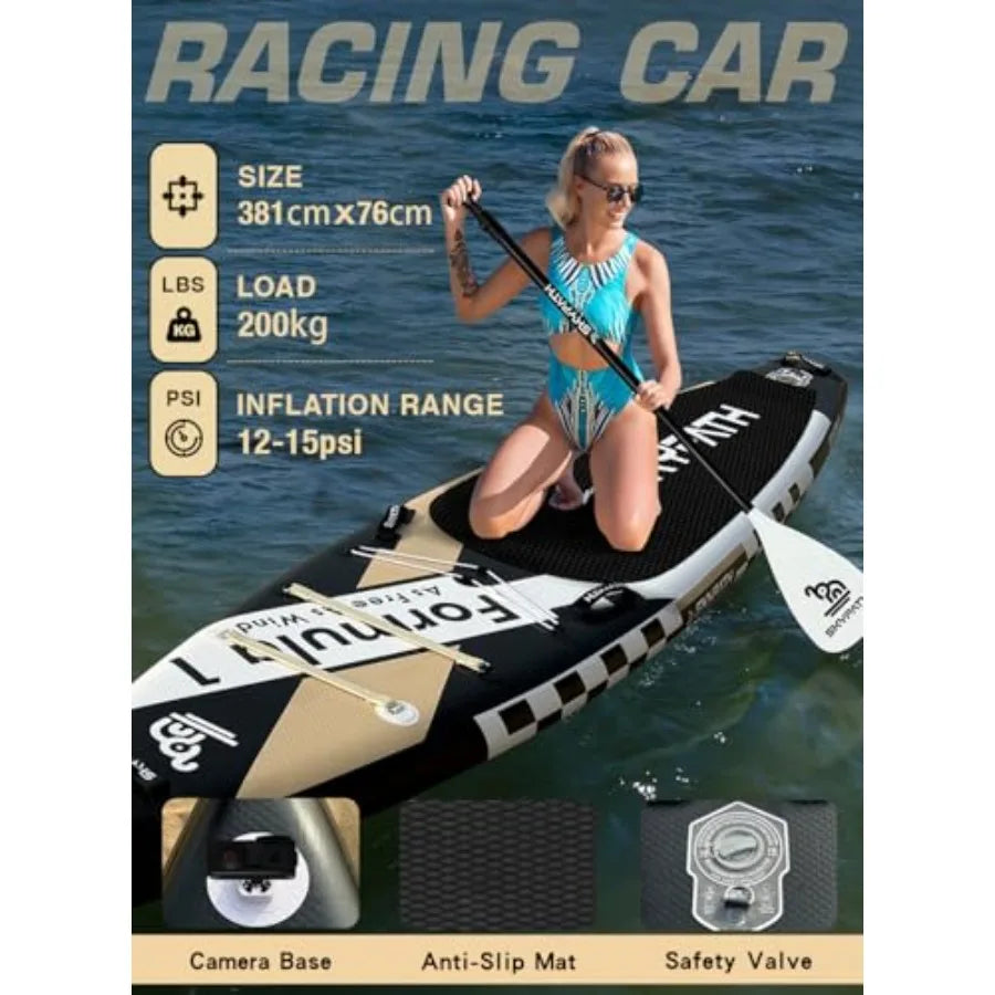 Inflatable Stand Up Paddle Board, 10'6''*32''/11'*34'' Ultra-Light SUP Board, Blow Up Paddle Board, Wide Stable Family Board fo
