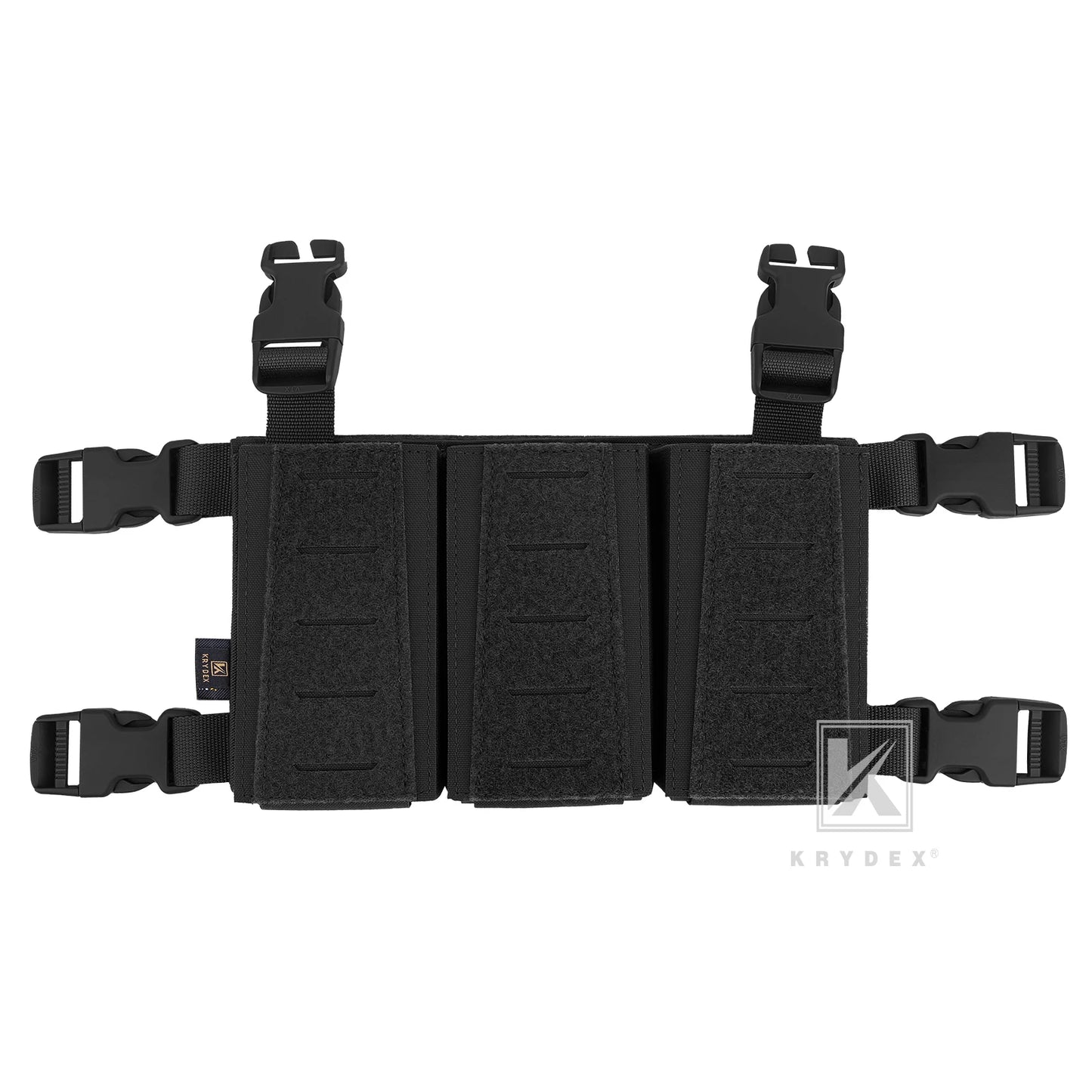 KRYDEX Tactical MOLLE Placard 5.56 Triple Magazine Pouch Front Panel Retention Insert Holder For Chest Rig Plate Carrier Vest