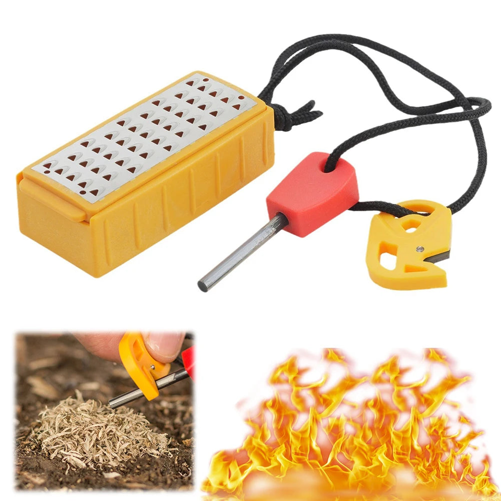 Tinder Maker with Fire Starter Tinder Maker Tool Lightweight Stainless Steel Grater Outdoor Survival Tool for Emergency