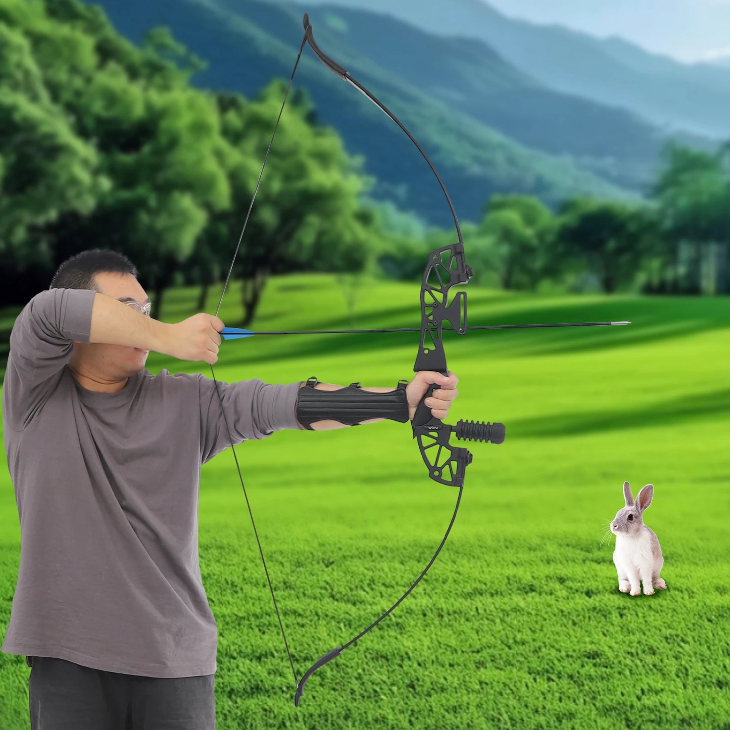 40LBS Recurve Bow Kit Recurve Bow Set Bow and Arrow Kit Archery Skills for Hunting Training Competitive Sports Games