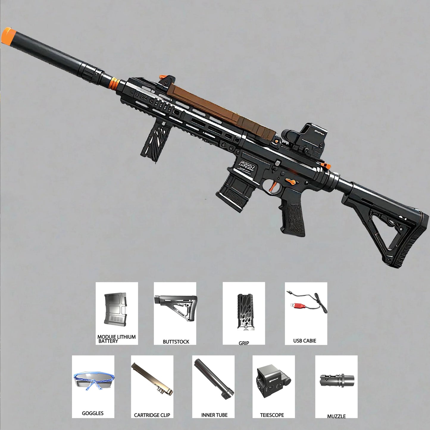 AR57 Gel Water Ball Blaster,for Outdoor Activities Game Party.2MODE:Hand Movement And Electric Full Auto