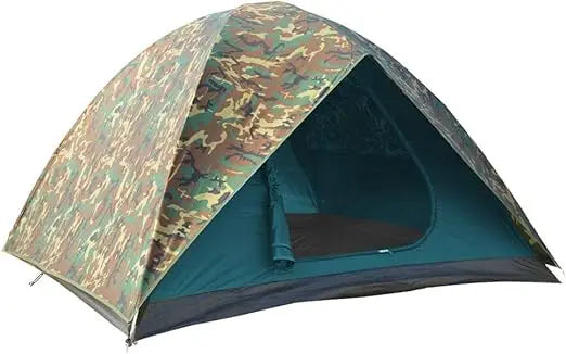 Hunter GT 4/6/8 Outdoor Dome Woodland Camo Camping Tent 100% Waterproof 2500mm, Easy Assembly, Durable Fabric Full Coverage Rai