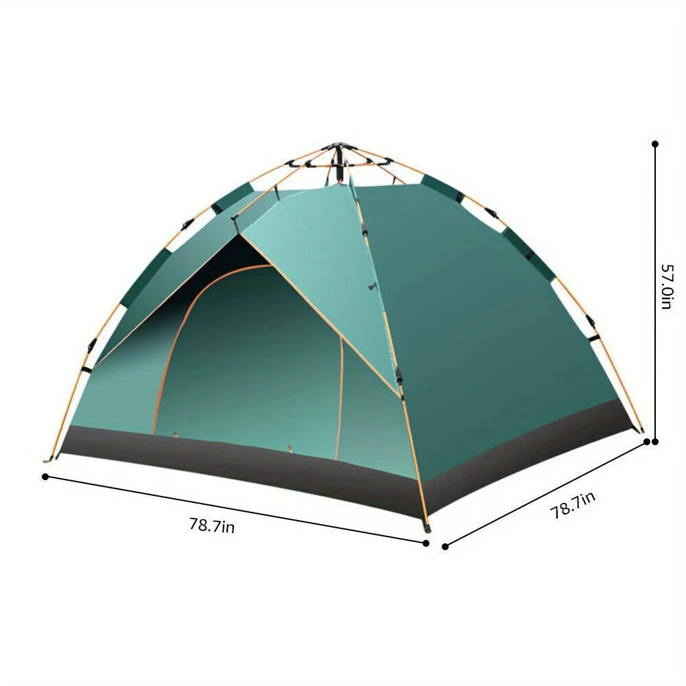 Portable Camping Tent 3-4 Person Automatic Instant Pop Up Hiking Canopy 4 Season