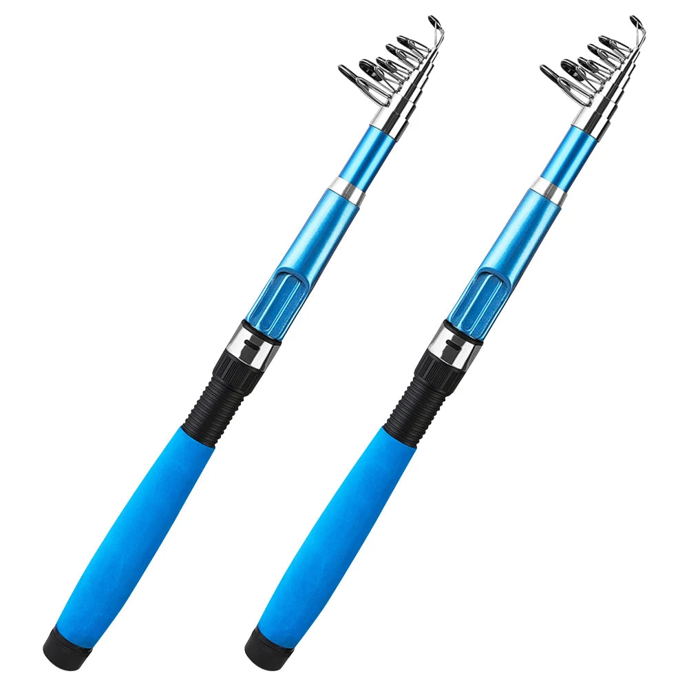 Ultralight Travel Fishing Rod Short Collapsible Rod Telescopic Rea Fishing Rod for Saltwater and Freshwater
