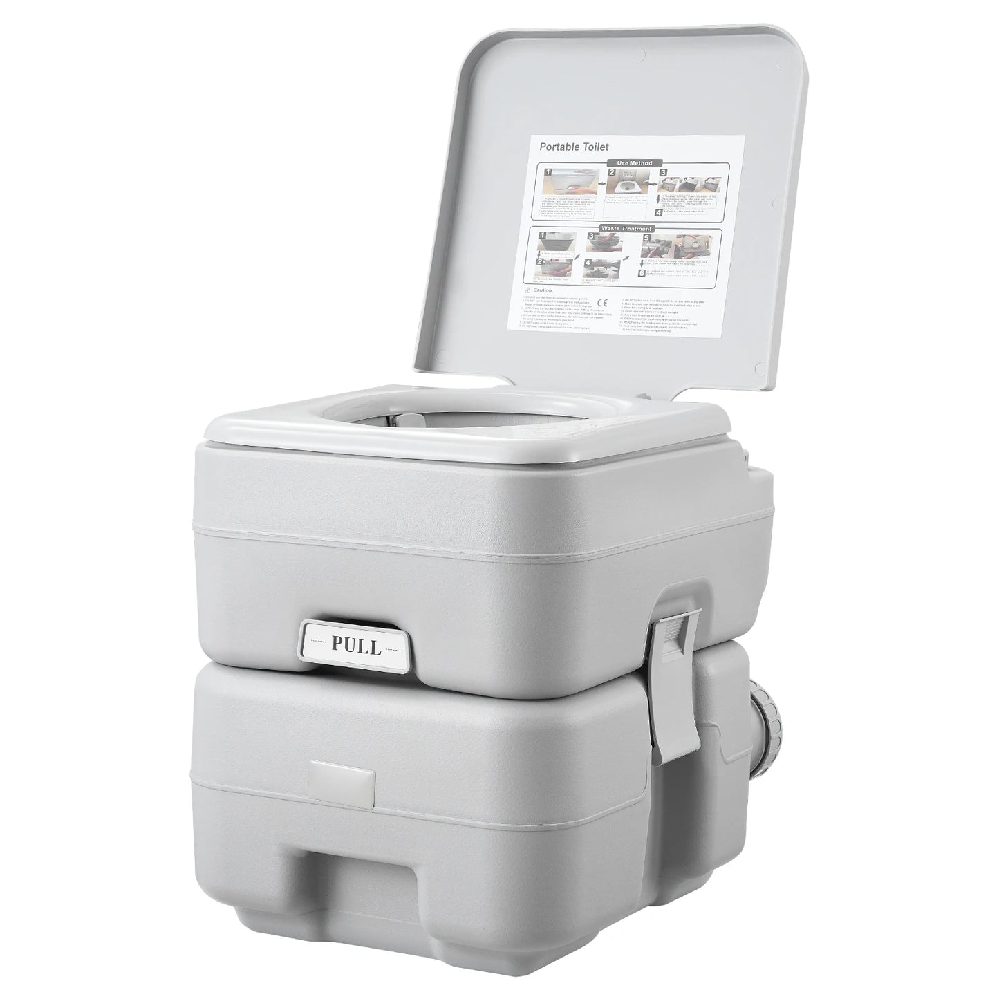 Portable Toilet for Camping Porta Potty with Carry Bag 5.3 Gal Waste Tank & 3.2 Gal Flush Tank Leak-proof and Odourless Travel Toilet for Camping Car