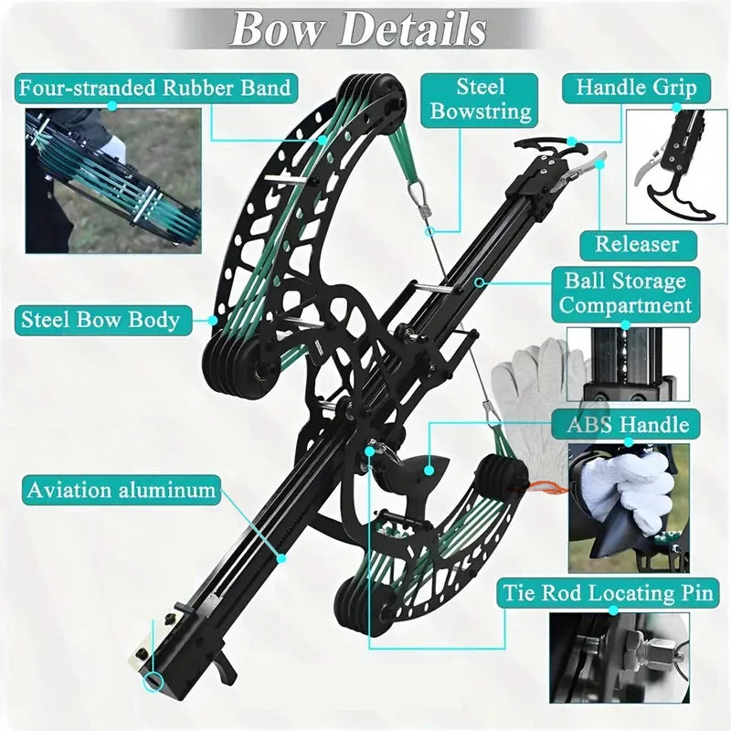 High Precision Mechanical Pulley Bow New Type Composite Steel Ball Bow Dual Purpose Adult Outdoor Sports Slingshot
