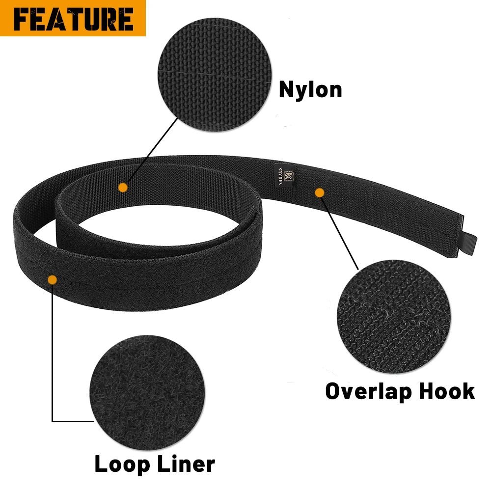 Tactical 1.5 Inch Loop Liner Inner Belt Mens Sports Outdoor Outer Duty Belt Nylon Waistband Hunting Accessories