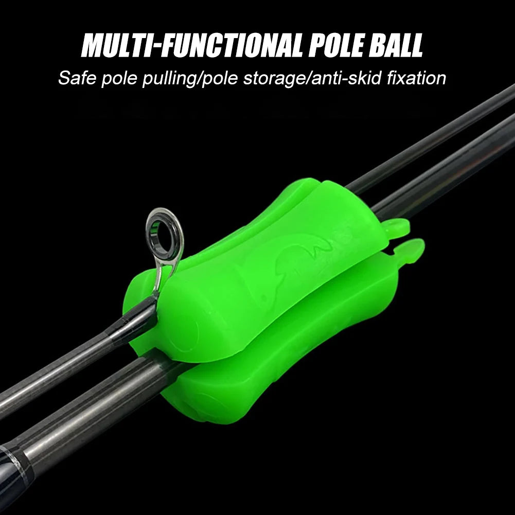 1-10PCS Silicone Fishing Rod Holder With Elastic Rod Holder Fishing Rod Tie Holder Protector Pole Fastener Fishing Accessories