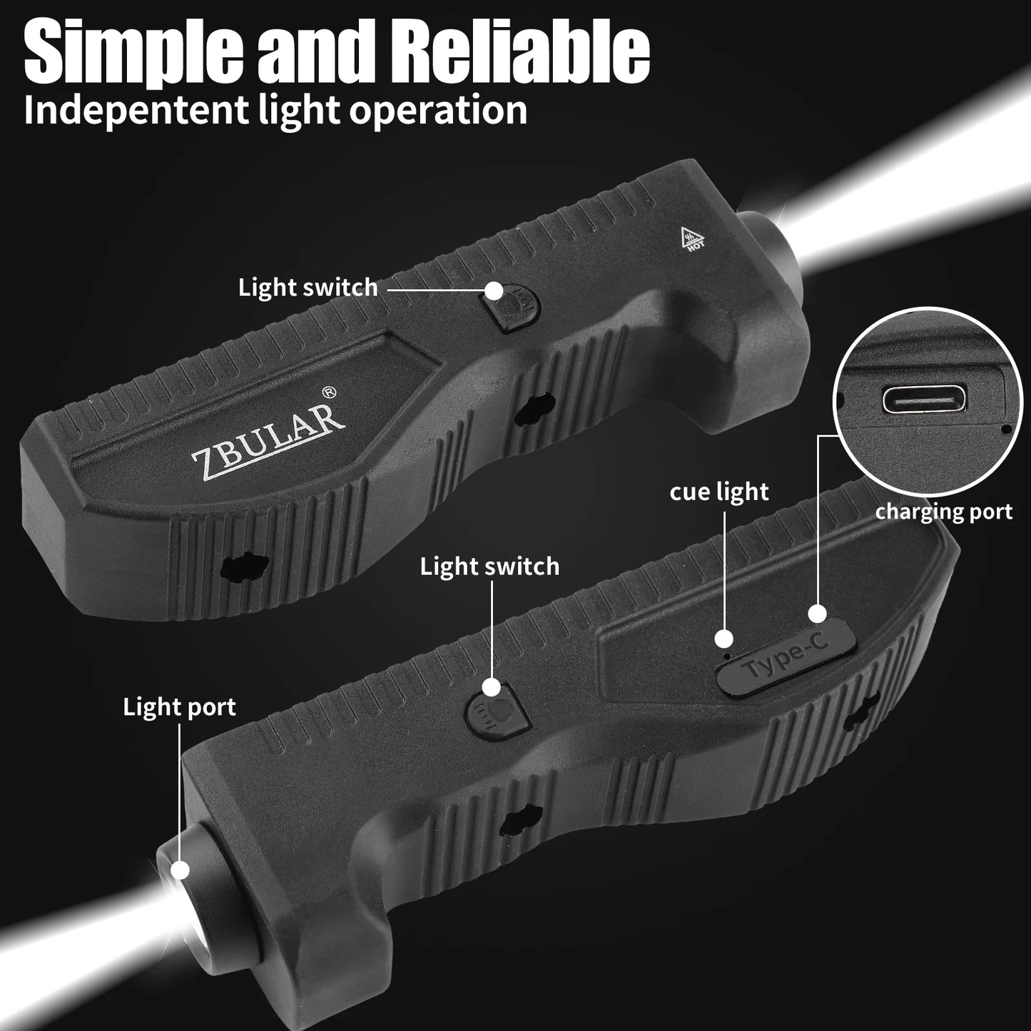 1450 Lumens Weapon Light, Tactical Flashlight for Rifle,MLOK Mount Weapon Light with Compatible with M-Lok Rail