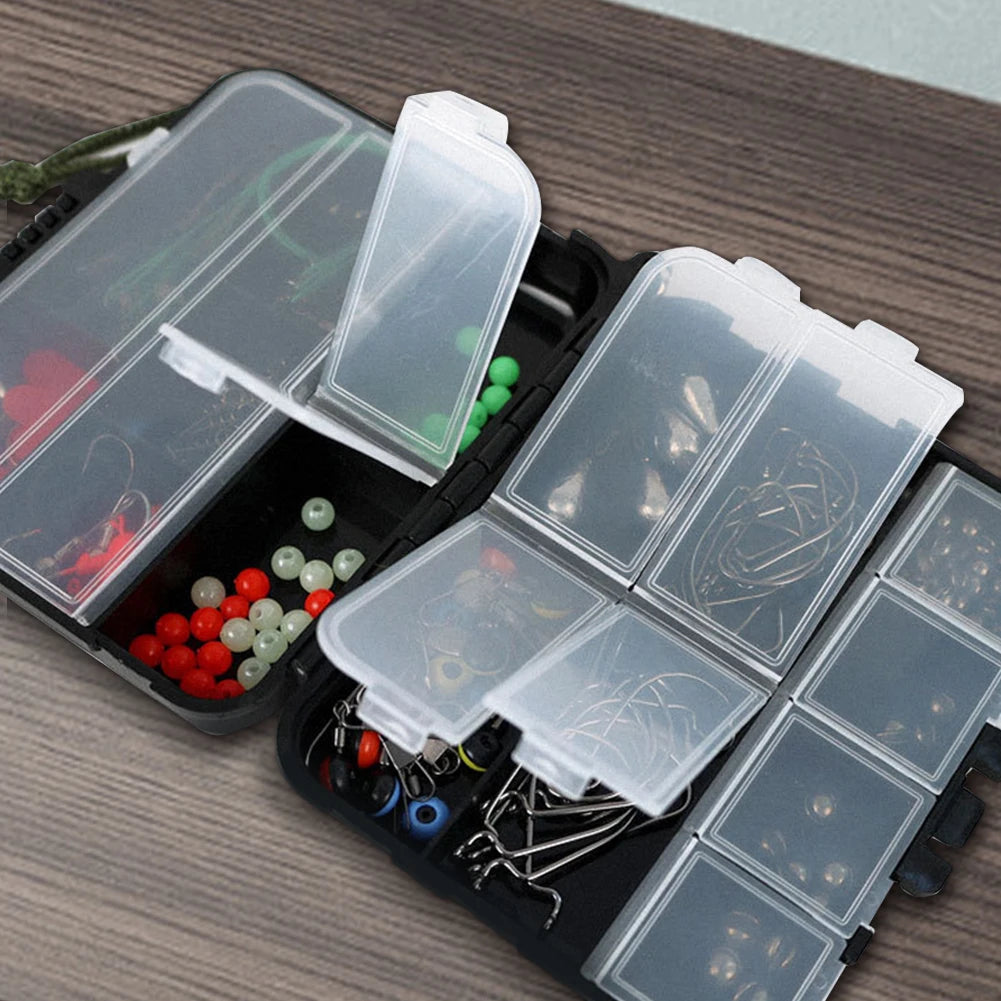 187pcs Fishing Set with Fishing Hooks Sinker Weights Swivels Snaps Outdoor Fishing Accessories Set Carp Fishing Accessories