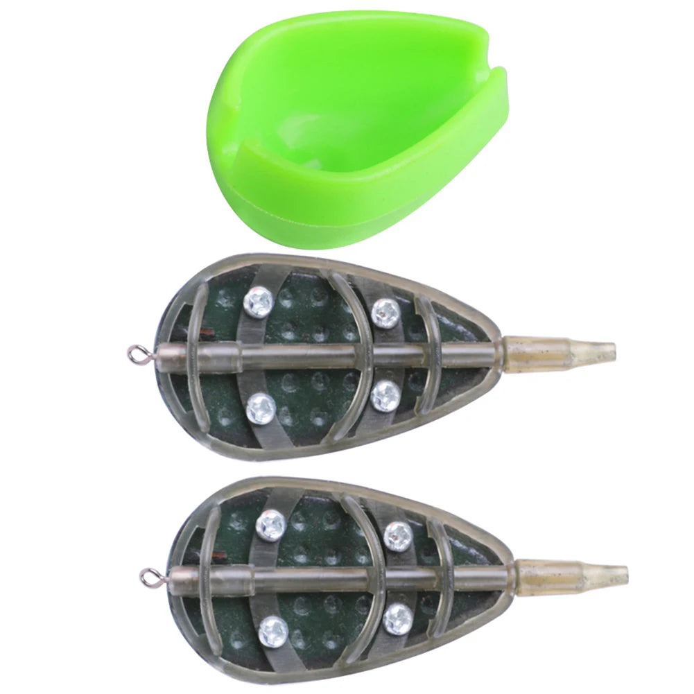 Carp Fishing Feeder Cage with Mould Inline Method Feeders Inline Method Fishing Bait Basket Feeders Fishing Tackle Accessories