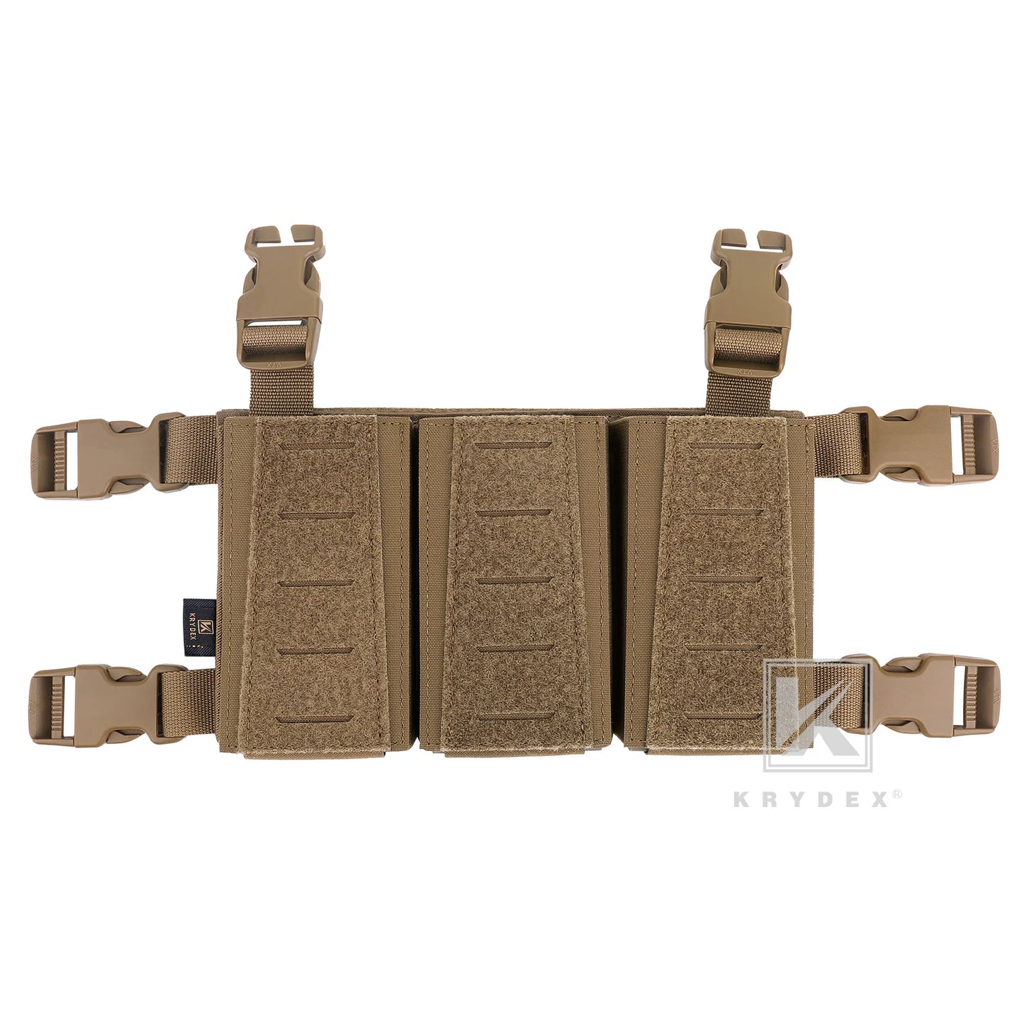 KRYDEX Tactical MOLLE Placard 5.56 Triple Magazine Pouch Front Panel Retention Insert Holder For Chest Rig Plate Carrier Vest