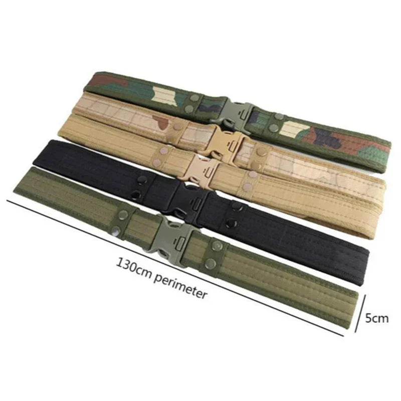 Men's Quick Release Canvas Tactical Belt – Outdoor Camouflage Waist Strap for Hunting, Hiking, and Everyday Use