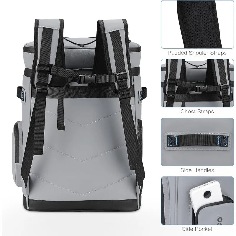 Large Waterproof Insulated Cooler Backpack for Men & Women, Leak Proof Cooler Backpack for Camping, Beach, Fishing, Picnic, Trav