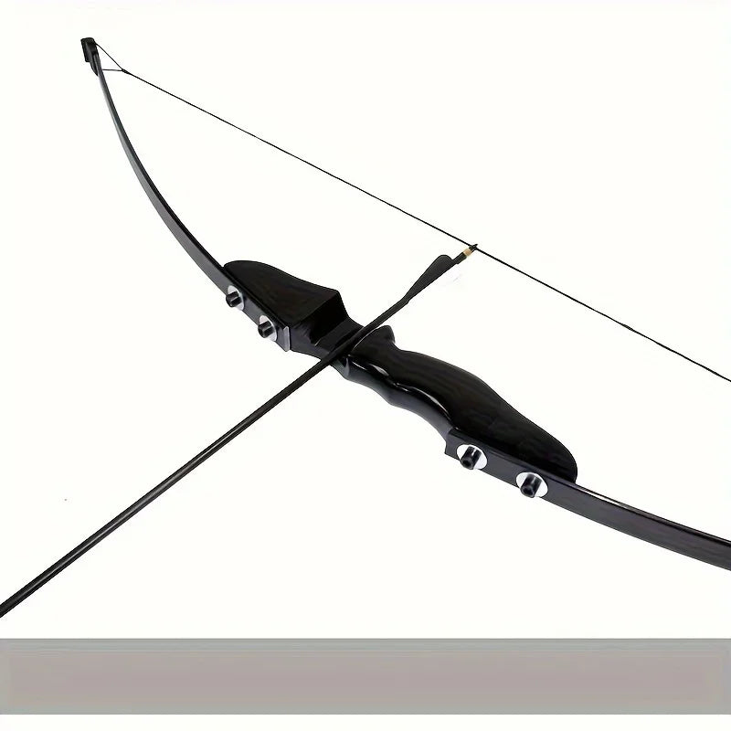 30 Pound Right-handed Detachable Black Straight Bow Suitable for Hunting and Shooting Practice Portable Design Holiday Gift