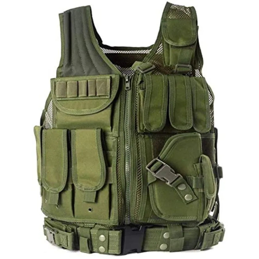 vAv YAKEDA Tactical Vest Outdoor Ultra-Light Breathable Training Airsoft Vest Adjustable for Adults