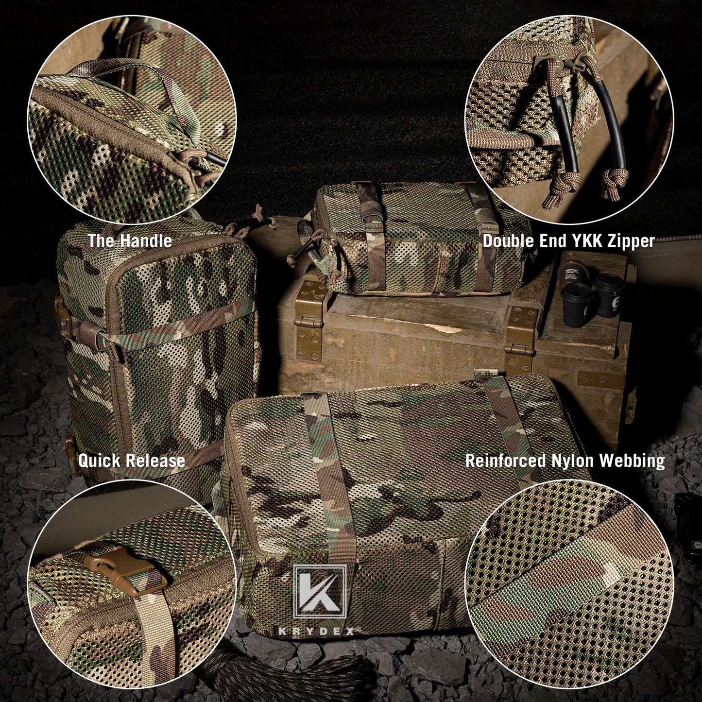 Tactical Modular Pouch Set Outdoor Backpack Organizer Travel Suitcase Packing Cubes Hunting Gear