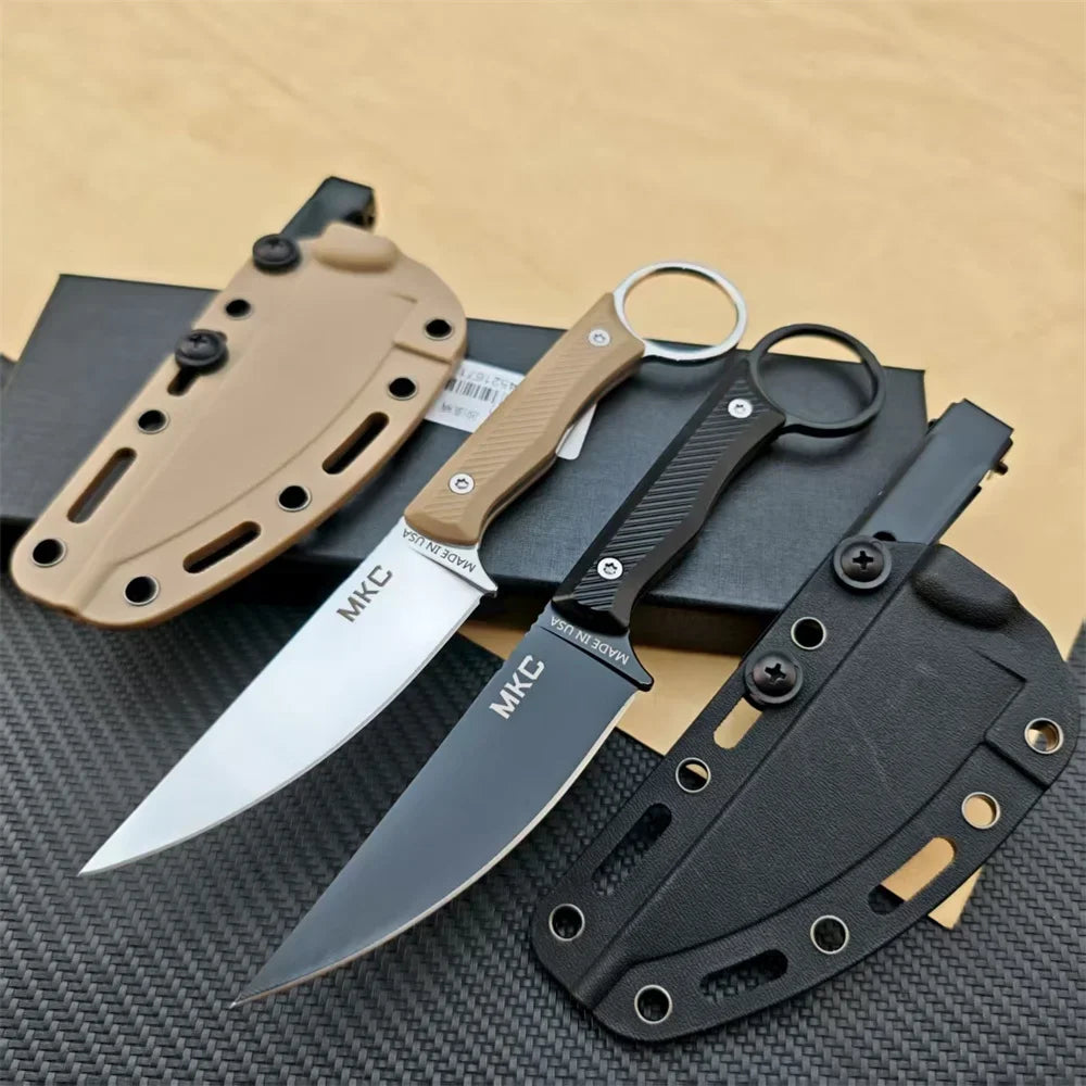 New Style MKC Speedgoat Fixed Blade Outdoor Straight Knife Nylon Wave Fiber Handle EDC Outdoor Hunting Survival with Kydex Knife