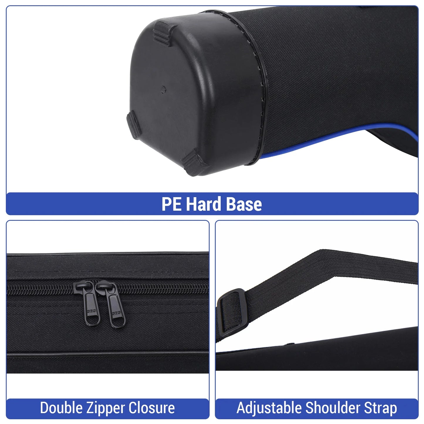 Waterproof Fishing Rod Bag 1.3m Fishing Pole Protective Pouch Hard Shell Fishing Tackle Storage Bag