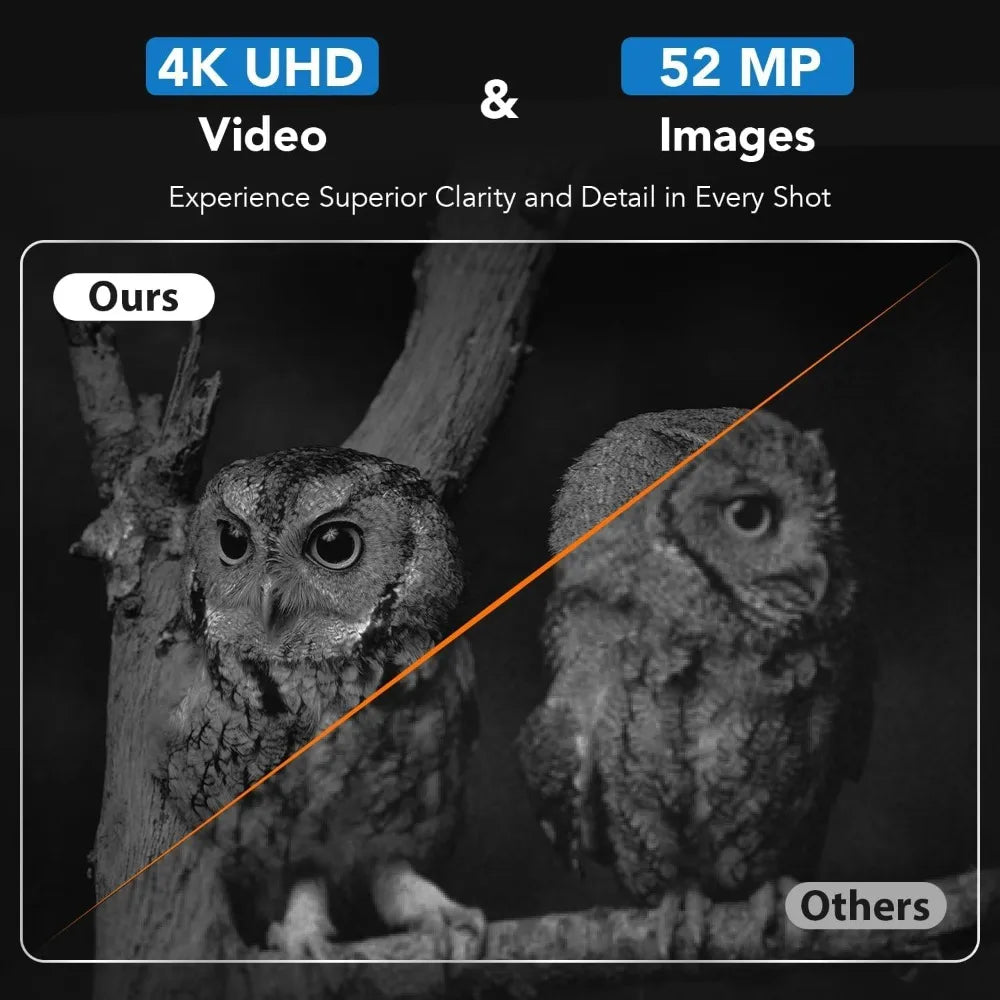 Night Vision binoculars -52 megapixel photos, 10x zoom, Level 7 infrared, 4000mAh, 32GB card - ideal for hunting and safety
