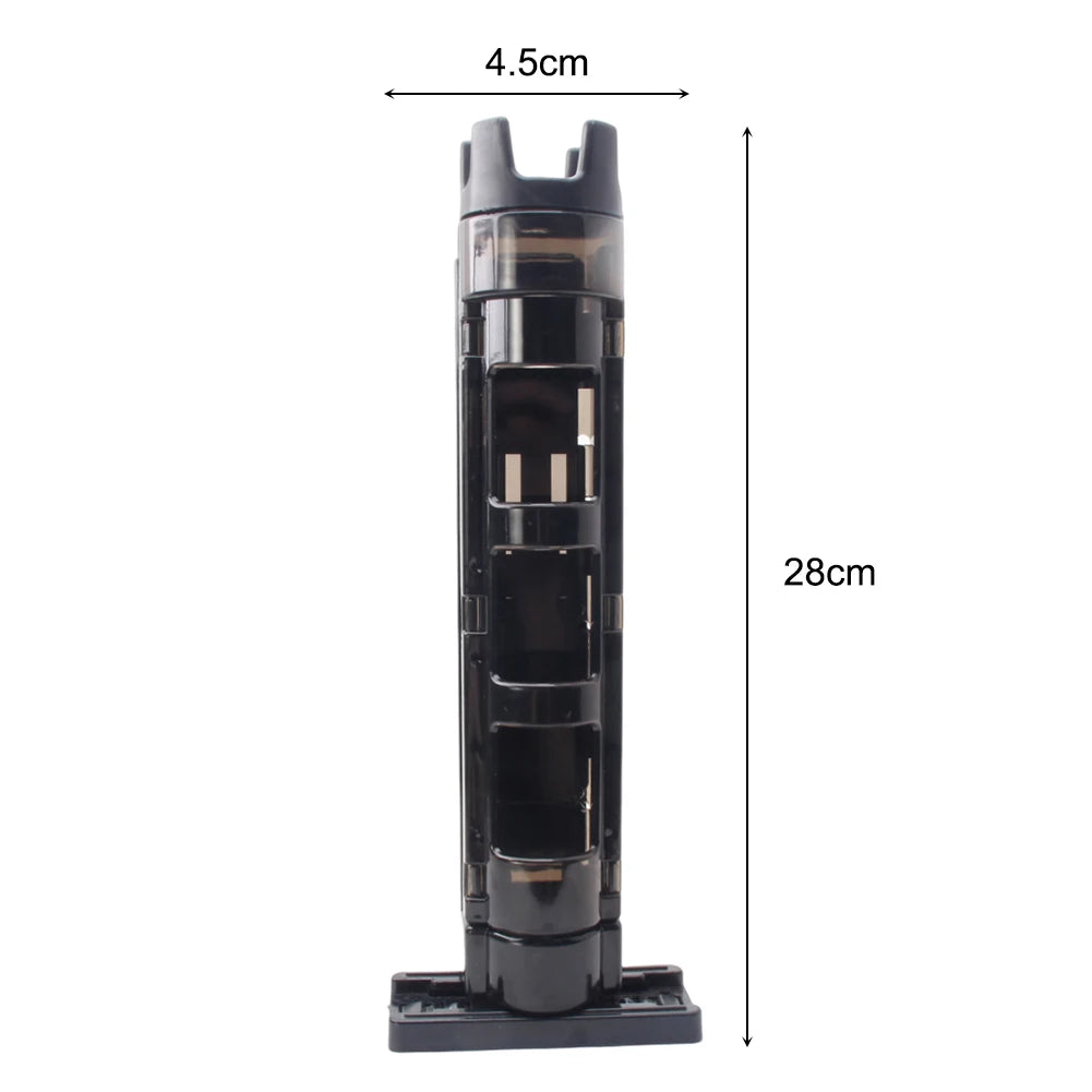 Fishing Tool Box Multi-layer Portable Lure Hook Box Multifunctional Large Capacity Seatable Rod Insert Slot for Angling Lovers