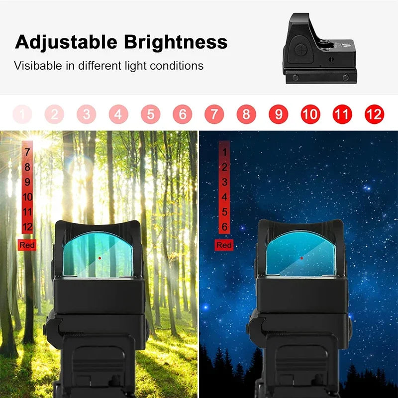 Mini MR Red Dot Sight Collimator Reflex Sight Scope fit 20mm Rail For Hunting Sight